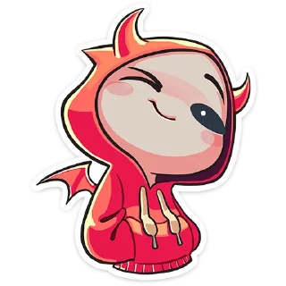 Стикер Нимб и рожки (@TgSticker) - 2