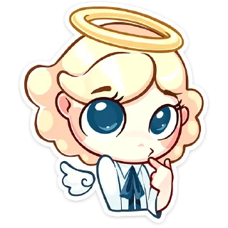 Стикер Нимб и рожки (@TgSticker) - 5