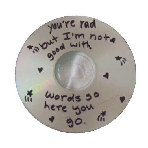 text circle compact disk