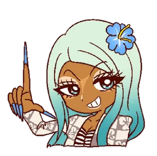 Стикер 2000's gyaru  ♡  @ririmoji
  by Bisuko Ezaki (line) - 9