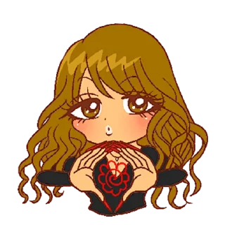 Стикер 2000's gyaru  ♡  @ririmoji
  by Bisuko Ezaki (line) - 6