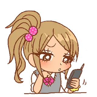 Стикер 2000's gyaru  ♡  @ririmoji
  by Bisuko Ezaki (line) - 3