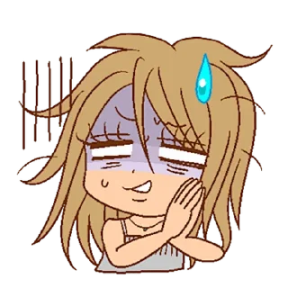 Стикер 2000's gyaru  ♡  @ririmoji
  by Bisuko Ezaki (line) - 8