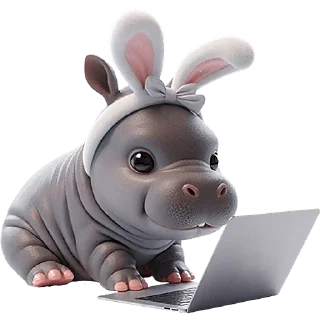 Sticker Бегемотик кролик @Nyasticks - 7