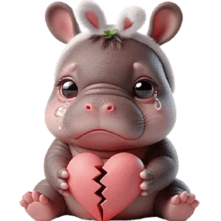 Sticker Бегемотик кролик @Nyasticks - 5