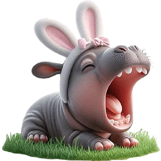 Sticker Бегемотик кролик @Nyasticks - 9