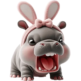 Sticker Бегемотик кролик @Nyasticks - 10