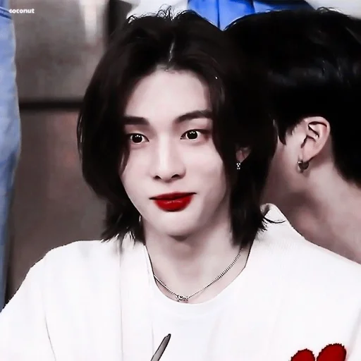 person human face lip