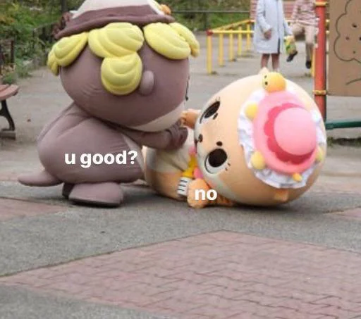 cartoon mascot ground