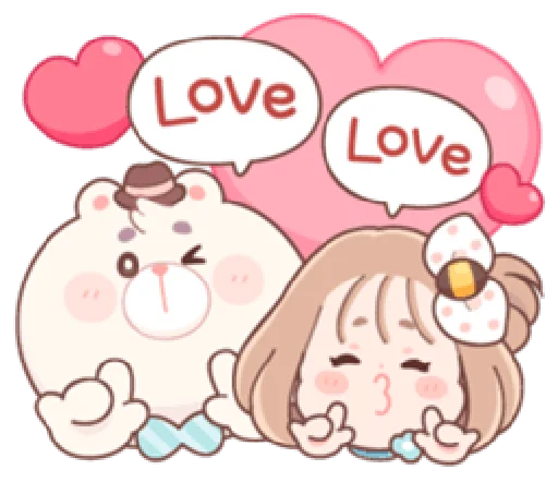 Honey & Bear | @cutestickers4you - 