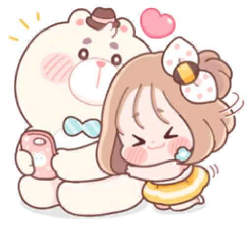 Стикер Honey & Bear | @cutestickers4you - 11