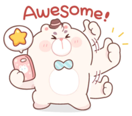 Стикер Honey & Bear | @cutestickers4you - 10