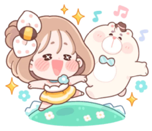 Стикер Honey & Bear | @cutestickers4you - 8