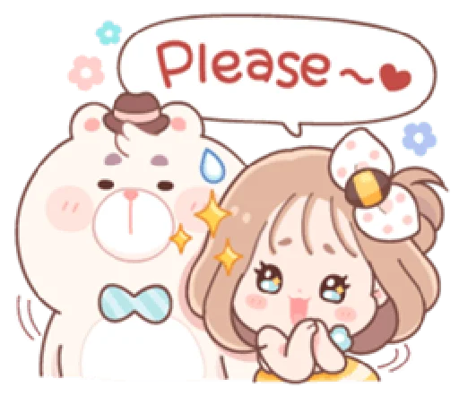 Стикер Honey & Bear | @cutestickers4you - 5