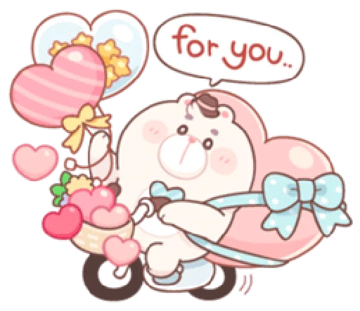 Стикер Honey & Bear | @cutestickers4you - 4