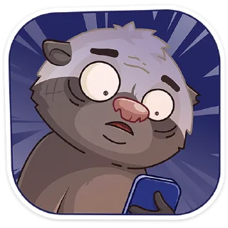 Стикер Медоед Хоня от @TgSticker - 1