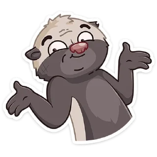 Стикер Медоед Хоня от @TgSticker - 7