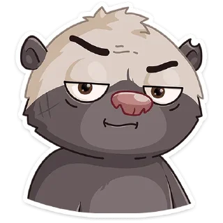 Стикер Медоед Хоня от @TgSticker - 6