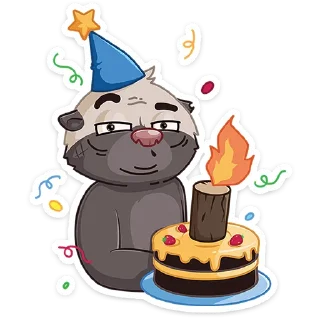 Стикер Медоед Хоня от @TgSticker - 3