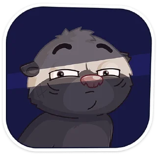 Стикер Медоед Хоня от @TgSticker - 4