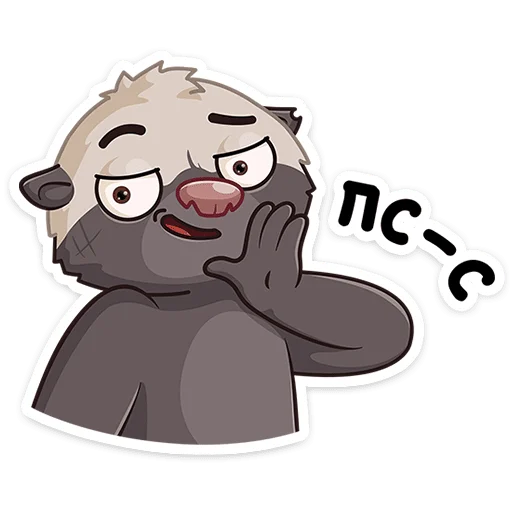 Sticker honeybadgerhonya_vk - 1