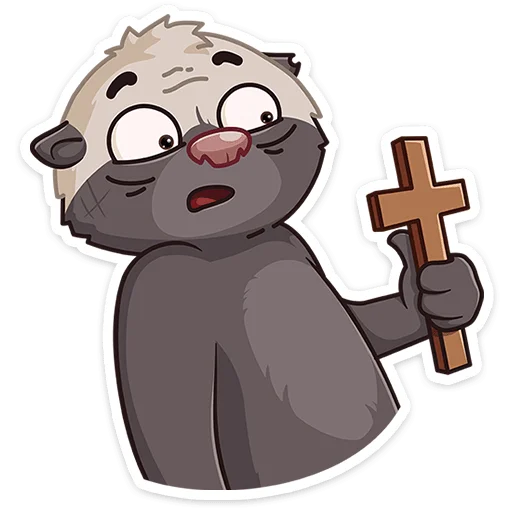 Sticker honeybadgerhonya_vk - 1