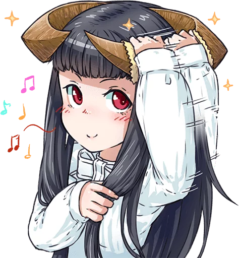 Стикер hornedgirlvol2 - 1