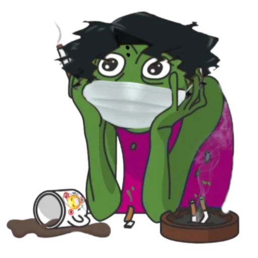 cartoon drawing frog