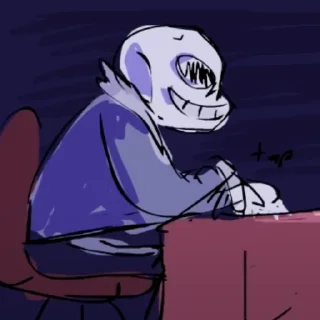 Sticker Horrortale sans. - 2