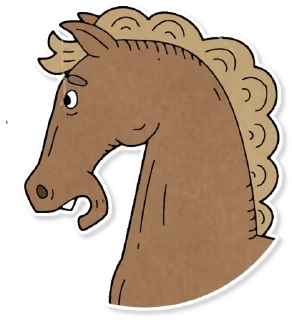 Sticker Конь-огонь | @kizhi - 1