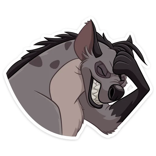 Стикер Гиены :: @stickroom - 0