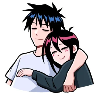 Стикер @TgSticker Икки и Мори без надписей - 0