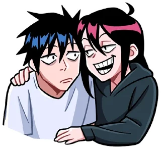 Стикер @TgSticker Икки и Мори без надписей - 6