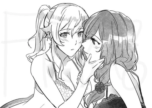 эскиз иллюстрация аниме