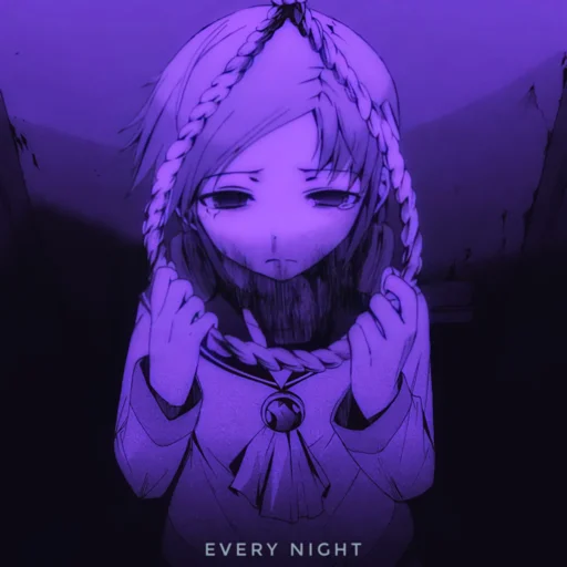 cartoon violet purple