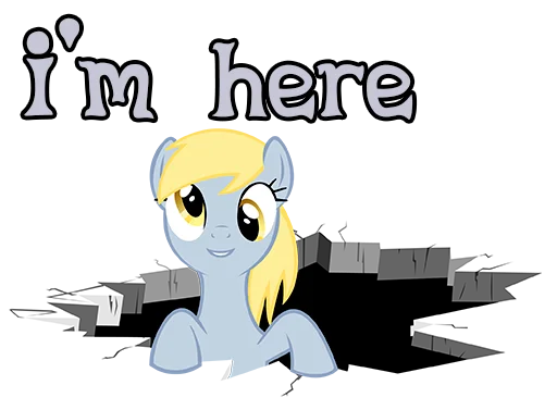 Sticker imDerpyHoovesENG - 1