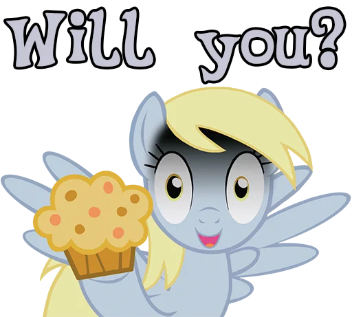 Стикер imDerpyHoovesENG - 1