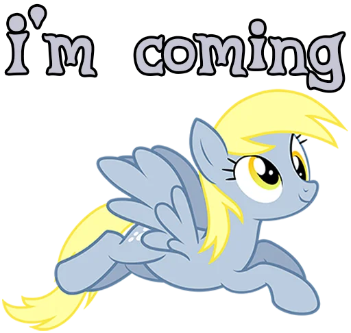 Sticker imDerpyHoovesENG - 1