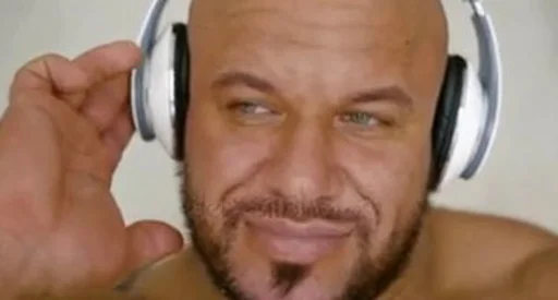 person headphones human face