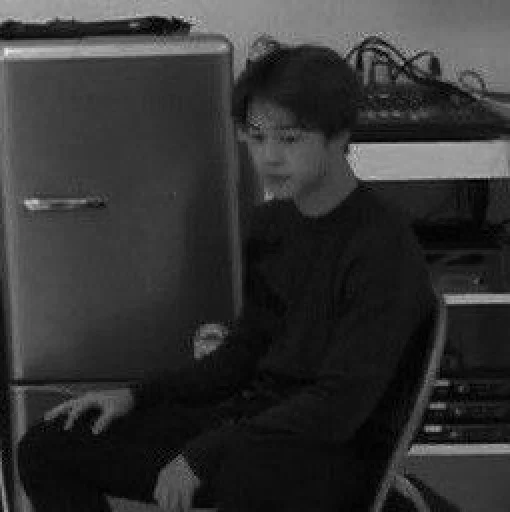 person text black and white