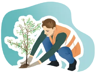 Стикер В поисках углеродного следа - 2