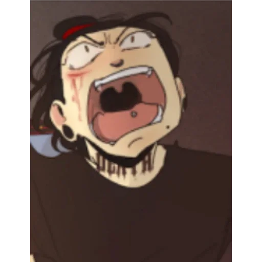 мультфильм челюсть иллюстрация