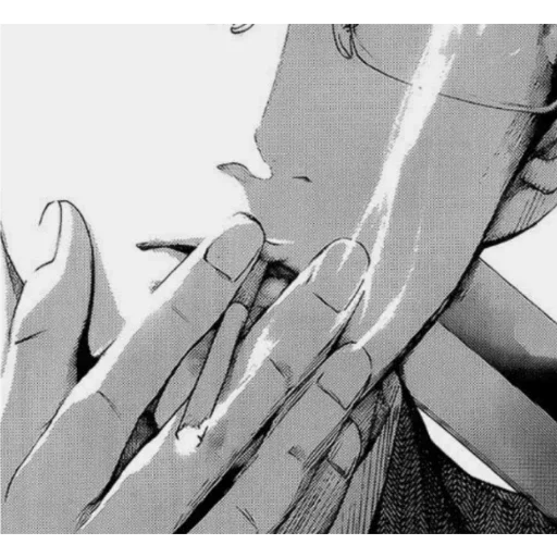 black and white sketch hand