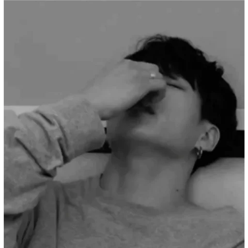 black and white person human face