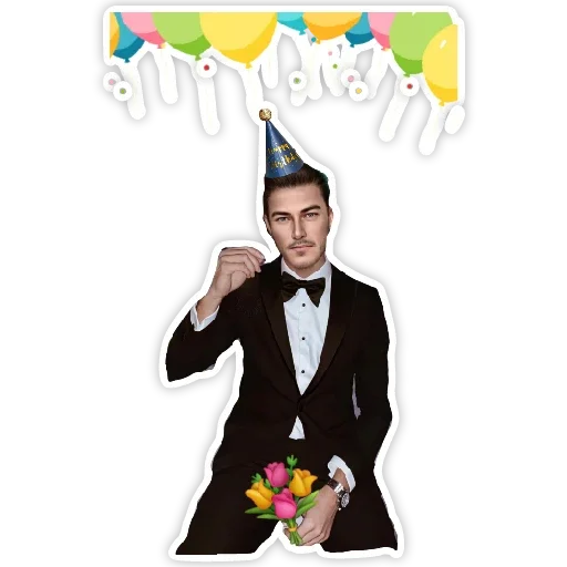 cartoon human face man