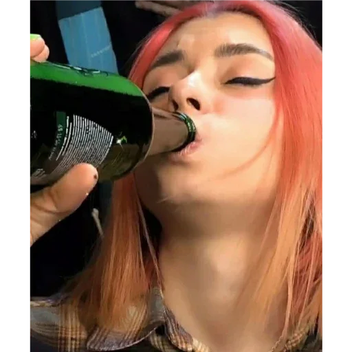 human face person bottle