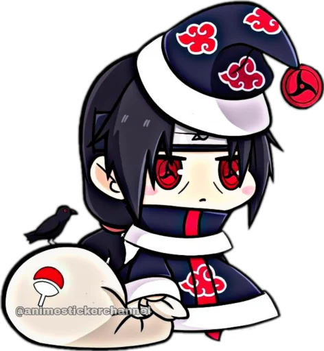 ITACHI UCHIHA @animestickerchannel - cartoon