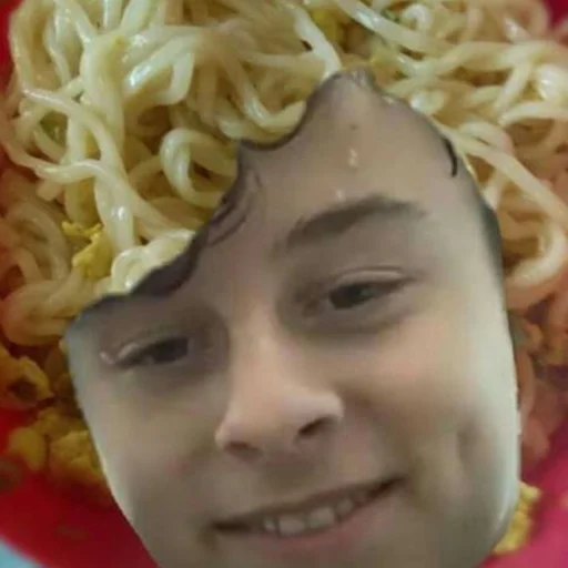 человеческое лицо Человек лапша