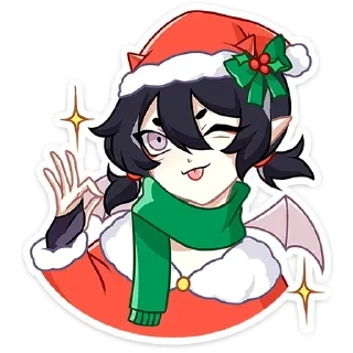 Sticker новогодняя ивэлтин без надписей - 8