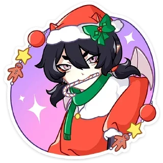 Sticker новогодняя ивэлтин без надписей - 10